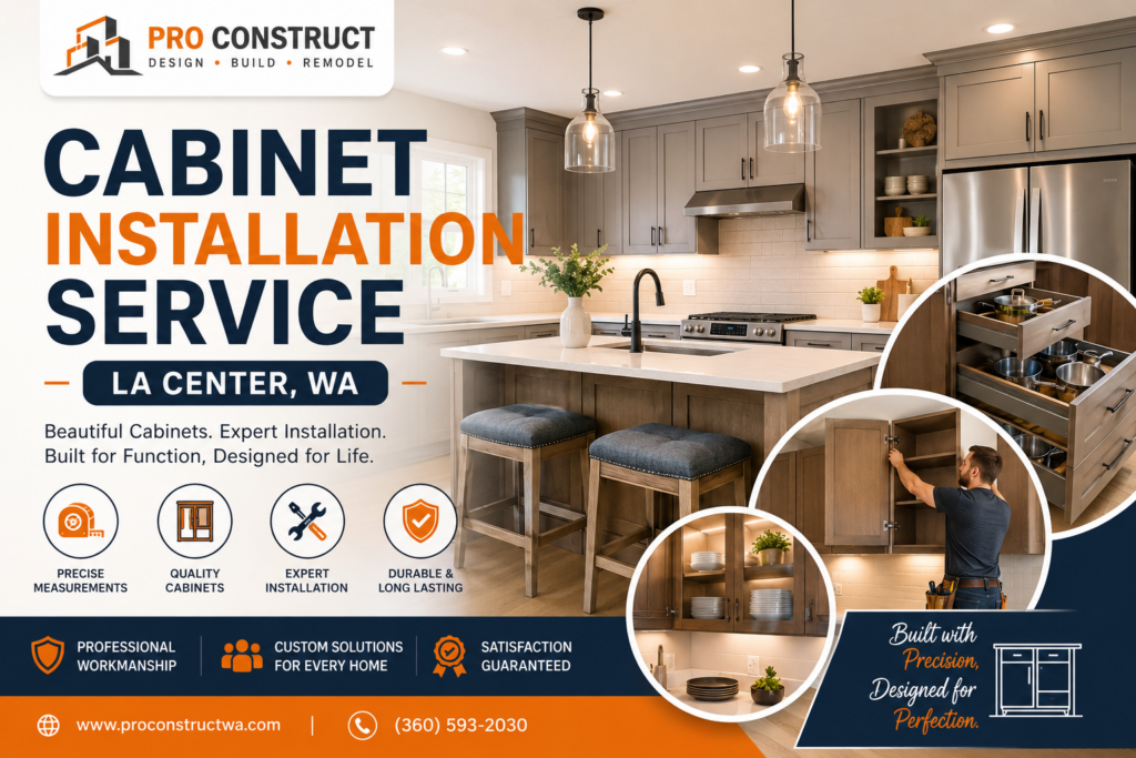 Cabinet Installation Service La Center WA | Pro Construct WA