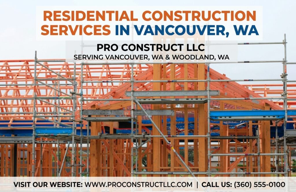Residential construction services in Vancouver WA by Pro Construct LLC
